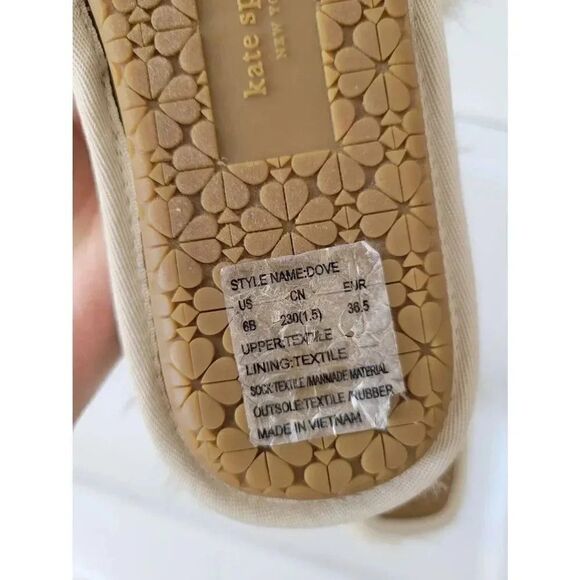 Kate Spade Dove Faux Fur Comfort Slipper Shoes 6B - Picture 8 of 8